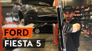 How to change rear shock absorber on FORD FIESTA V JH, JD  [TUTORIAL AUTODOC]