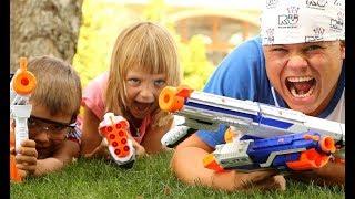 Мочилово 3 на 3. Нерф Война. (nerf war)