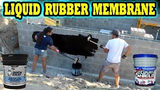 How to seal Concrete & CMU block walls and foundations with Liquid Rubber Waterproof Coatings D.I.Y.