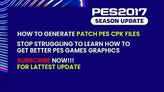 PES 2017 HOW TO GENERATE SINGLE CPK FILES IN PES GAMES