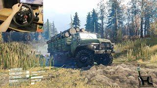 Ural 375 - SpinTires: MudRunner | Logitech Driving Force GT Gameplay