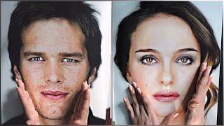 ASMR Tracing & Describing Celebrity Faces