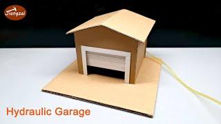 How to Make a Mini Hydraulic Garage from cardboard - DIY Cardboard Car Garage