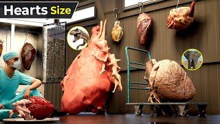 Heart Size Comparison | Birds ~Animal ~Monster ~ dinosaurs