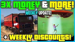 GTA ONLINE WEEKLY UPDATE! 3X MONEY & MORE!