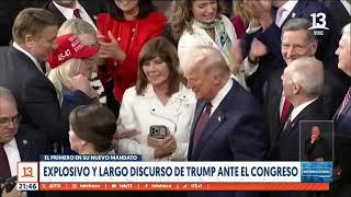 Explosivo y largo discurso de Trump ante el Congreso