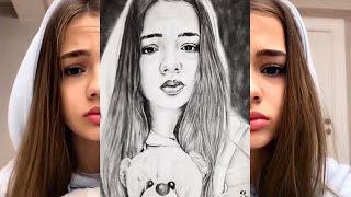 Realistic Pencil Drawing -Karna.Val -Реалистичный Рисунок Карандашом -Карна.Вал[Tik Tok-Karna.Val ]