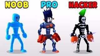 NOOB vs PRO vs HACKER - Stickman Ragdoll Fighter