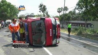 Mobil Pemadam Kebakaran Tuban Terguling - Sketsa bengawan