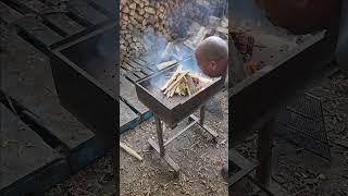 HOW TO MAKE CHARCOAL #SHORTS #KEBOBS #BBQ #HOMEMADECHARCOAL