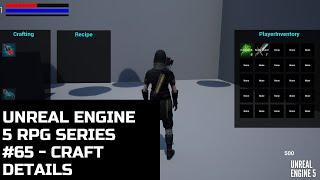 Unreal Engine Tutorial RPG Series #65 - Displaying Crafting Recipe and Inventory #ue4 #ue5