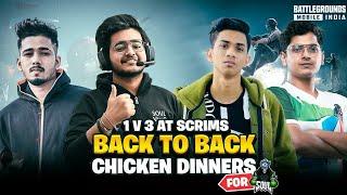 BACK TO BACK CHICKENS IN BGMI SCRIMS || TEAM SOUL IN ACTION