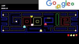 PAC-MAN Doodle - pacman 30th anniversary - popular Google Doodle games