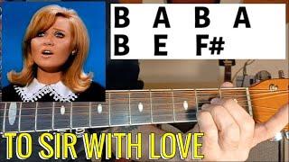 To Sir With Love by Lulu - Guitar Lesson - From the 1967 Movie