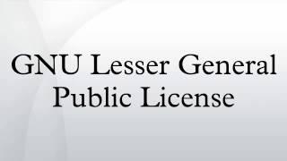 GNU Lesser General Public License