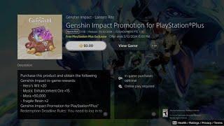 How to Download Genshin Impact Promotion for PlayStation Plus on PS5 / PS4