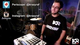 KRAZYRAF Live Perfomance on MPC (Lean On Major Lazer | Skrillex Rude boy bass) Akai