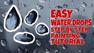 HOW TO PAINT EASY WATER DROPS| EASY STEP BY STEP TUTORIAL #3 By Joy Guamos