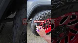 Wet look tire shine #pov #mobiledetailing