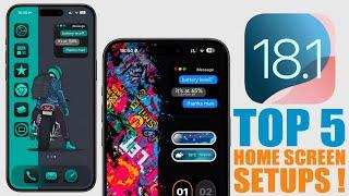 iOS 18.1 - TOP 5 Home Screen Setups HOW TO Make Them