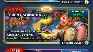 Empires Puzzles : Extravaganza Bard Summons heroes chasing all featured heroes (several 5*)