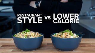 How to make Lower Calorie Fried Rice that still tastes good.