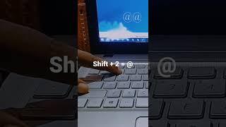 How to press @ at the rate in/on laptop/pc/computer #computer #pc #howto #laptop #keyboard  #shorts