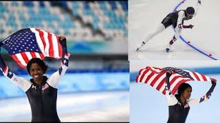 Erin Jackson wins historic gold medal in 500m after nearly missing the Olympics.