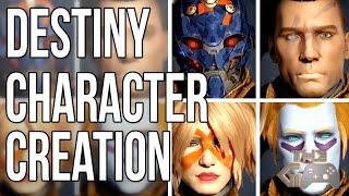 Destiny Beta - Character Creation Overview (All Customisation Options - Class, Race, Hair & More!)