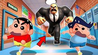 Evil Principal Try To Kill Shinchan  | Roblox Escape Evil Principal Detention Obby | Funny Game 