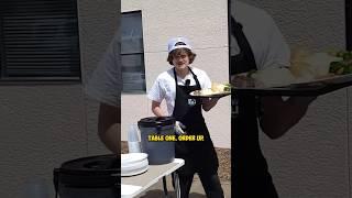 100 Pound Steakhouse Restaurant For The Homeless! #shorts