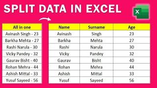 How to split data in excel | Split one column into multiple columns in excel