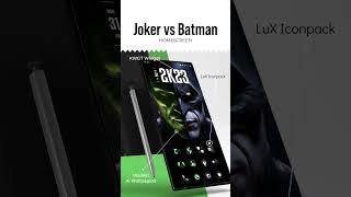 Batman vs Joker Homescreen, free wallpaper, lux iconpack #icon #iconpack #homescreen #iphone