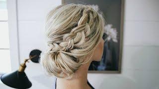 Fancy Braided Bun Updo - simple steps