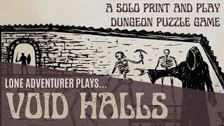 Void Halls | A solo print and play dungeon puzzle game playthrough