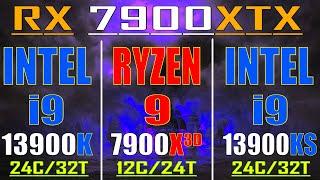 INTEL i9 13900K vs RYZEN 9 7900X3D vs INTEL i9 13900KS || PC GAMES TEST ||