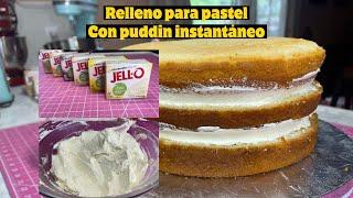 RELLENO DE VANILLA CON PUDDIN INSTANTÁNEO PARA PASTEL O POSTRE.