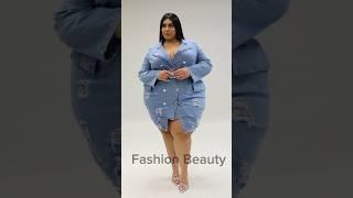Latest Plus Size Fashion For Curvy Women Fashion Trending Blue Dress
