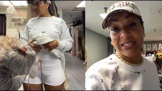 "Its Big Huh" Lisa Raye Gets Her Moose Knuckle Measured While Dress Shopping In Hollywood