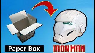 Iron Man Helmet : 3 simple steps from recycle paper box!