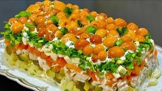 САЛАТ "ГОСТИ В ШОКЕ ИЗ ЧЕГО ЖЕ ОН"! А ВКУСНЫЙ КАКОЙ! ТОЧНО приготовлю этот САЛАТ на ПРАЗДНИК!