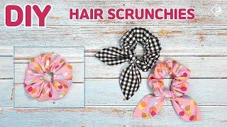 DIY How to Make Hair Scrunchies (Bunny Ears)/ Free Pattern / sewing tutorial [Tendersmile Handmade]