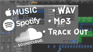 КАК ВЫВЕСТИ СВОЙ ПРОЕКТ В MP3/WAV/TRACK OUT в Logic Pro X