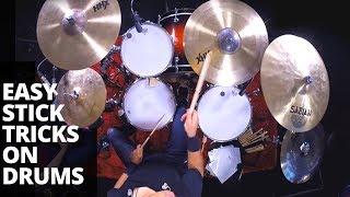 Drumstick illusions! Easy Stick Tricks on Drums | Rich Redmond