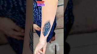 Peacock   Feather ( Cover up) Design Tattoo (Vinay Tattoo Art...8905095620)#peacockfeather #shorts