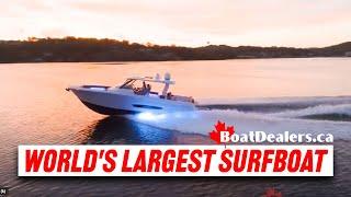 World's Largest #surfboat Regal 38 Surf First Look #miamiboatshow