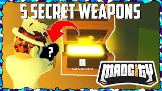 5 SECRET WEAPONS!⭐ | Mad City | Roblox