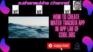 how to create water tracker in applab in code.org.