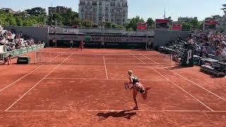 Clara Tauson vs Elina Avanesyan RG 3rd Round.  Few points court level