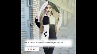 Faschings-Favoriten: Harlequin Clown Kostüm - Gruseli... für nur €24.99! Entdecke jetzt